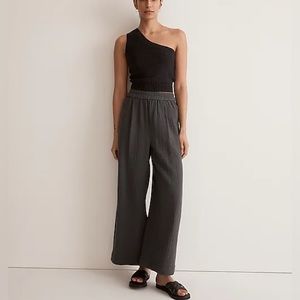 Madewell The Plus Untailored Wide Leg Crop Modern Pant Lightspun Minimalist XXL